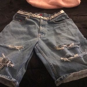 Ripped Tommy Hilfiger shorts